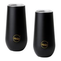 Kit 2 Copo Térmico Taça Espumante Champagne Inox a Vácuo 150ml Preto - Mokha Kit 2 Copo Térmico Taça Espumante Champagne Inox a Vácuo 150ml Preto - Mokha