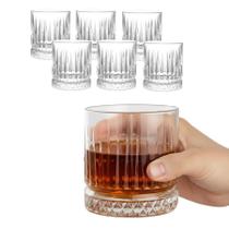 Kit 2 Copo Vidro Grosso Baixo Para Whisky Caipirinha Coquetel Drink Luxo 350ml
