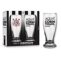 Kit 2 Copo Vidro Tulipa Munich Corinthians Oficial Chopp Cerveja 200ml Kit 2 Copo Vidro Tulipa Munich Corinthians Oficial Chopp Cerveja 200ml