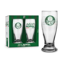 Kit 2 Copo Vidro Tulipa Palmeiras Oficial Chopp Cerveja