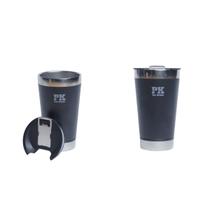 Kit 2 Copos 473ml Térmicos Cerveja Gelada PK For Drink Preto Kit 2 Copos 473ml Térmicos Cerveja Gelada PK For Drink Preto