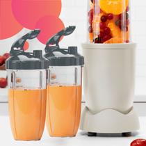 Kit 2 Copos 940ml Nutribullet 2 Tampas Flip Top Sem Motor