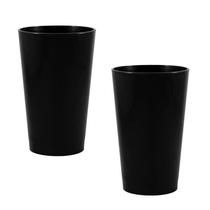 Kit 2 Copos Cancun Preto 320Ml Plástico Premium Kit 2 Copos Cancun Preto 320Ml Plástico Premium