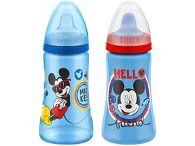 Kit 2 Copos Colors Bico De Silicone Disney Mickey Azul Lillo