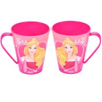 Kit 2 Copos com Alça Princesa Aurora Bela Adormecida 360ml