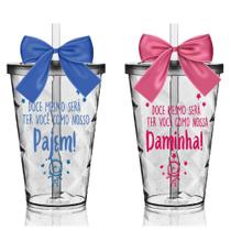 Kit 2 Copos Convite Twister 700 Ml Pajem&Daminha Krystalon