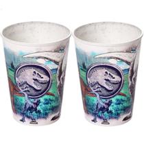 Kit 2 Copos de Dinossauro Rex Jurassic World 320ml Plasútil Kit 2 Copos de Dinossauro Rex Jurassic World 320ml Plasútil