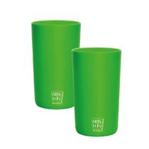 Kit 2 Copos Eco Big Drink Verde Green Cups 500 Ml