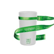 Kit 2 Copos Eco Branco Com Cordão Green Cups 280 Ml