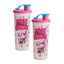 Kit 2 Copos Infantis Tupperware com Bico Arlequina 470ml