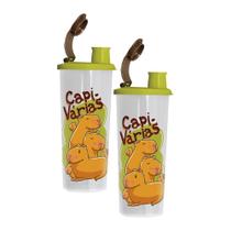 Kit 2 Copos Infantis Tupperware com Bico Capivaras 470ml