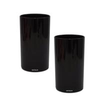 Kit 2 Copos Long Drink 280Ml Preto Policarbonato Texturizado