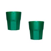 Kit 2 Copos Mini Roma Verde 300Ml Plástico Premium Kit 2 Copos Mini Roma Verde 300Ml Plástico Premium