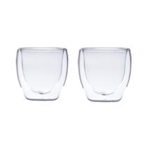Kit 2 Copos para Café Parede Dupla De Vidro Borossilicato 70 ml