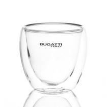 Kit 2 Copos Parede Dupla 80ML para Bebidas Quentes e Frias Vidro Borossilicato Transparente Bugatti Kit 2 Copos Parede Dupla 80ML para Bebidas Quentes e Frias Vidro Borossilicato Transparente Bugatti