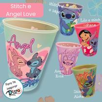 Kit 2 Copos Plástico Stitch 280ml Disney Original Lembrancinha Presente