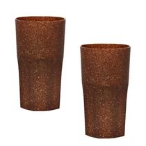 Kit 2 Copos Roma Fibra Coco Green 360Ml