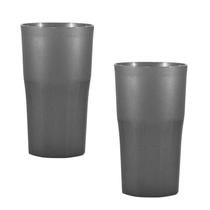 Kit 2 Copos Roma Prata 360Ml Plástico Premium Kit 2 Copos Roma Prata 360Ml Plástico Premium