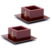 Kit 2 Copos Sake Massu Ideograma Japonês Cor Vermelho 65Ml Kit 2 Copos Sake Massu Ideograma Japonês Cor Vermelho 65Ml
