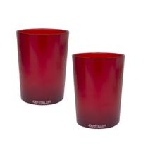 Kit 2 Copos Short Drink 200Ml Vermelho - Policarbonato