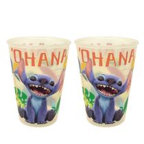 Kit 2 Copos Stitch p/ Suco Refrigerante Café 280ml Original Kit 2 Copos Stitch p/ Suco Refrigerante Café 280ml Original