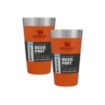 Kit 2 Copos Térmico Cerveja Stanley Inox S/ Tampa - Laranja