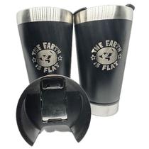 Kit 2 Copos Terra Plana The Earth is Flat 500ml Térmico Kit 2 Copos Terra Plana The Earth is Flat 500ml Térmico