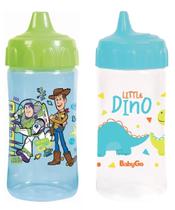 Kit 2 Copos Treinamento Transição Infantil Bico Rigido Disney Menino 240ML