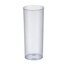 Kit 2 Copos Tubo 300 Ml Transparente Acrílico Poliestireno