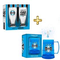 Kit 2 Copos Tulipa Munich Cerveja +1 Caneca Gel Térmica