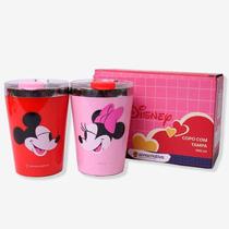 Kit 2 Copos Viagem snap MICKEY e MINNIE Namorados 300ml