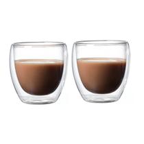 Kit 2 Copos Vidro Borossilicato Parede Dupla Chá Suco 230Ml Kit 2 Copos Vidro Borossilicato Parede Dupla Chá Suco 230Ml