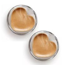 Kit 2 Copos Vidro Borossilicato Parede Dupla Coração 230ml Kit 2 Copos Vidro Borossilicato Parede Dupla Coração 230ml