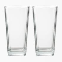 Kit 2 Copos Vidro Transparente Venice 260ml Agua Suco Drink