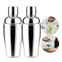 Kit 2 Coqueteleira Aço Inox 750ml Bar Man Profissional Inox Drink Caipirinha Prata Em Casa Tem