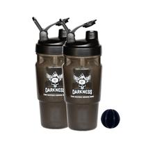 Kit 2 Coqueteleira Darkness 1 Litro Blender Ball Shakeira Garrafa Academia