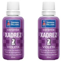 Kit 2 Corante Líquido Xadrez Sherwin Williams Tintas Bisnaga Pigmento Cores Parede Base Dágua 50ml