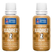 Kit 2 Corante Líquido Xadrez Sherwin Williams Tintas Bisnaga Pigmento Cores Parede Base Dágua 50ml