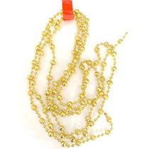 Kit 2 Cordão Bolinha Dourado Decoração Enfeite Natal Luxo