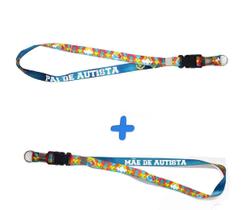 Kit 2 Cordões De Identificação Quebra-Cabeça Autistas E Pais