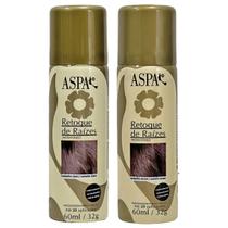 Kit 2 Cores Maquiagem De Cabelos Retoque Raízes ASPA 60ml