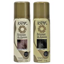 Kit 2 Cores Maquiagem De Cabelos Retoque Raízes ASPA 60ml