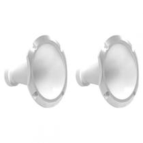 Kit 2 Corneta Cone Curto Rosca Bocal Alumínio Branca 11-25 Som Kit 2 Corneta Cone Curto Rosca Bocal Alumínio Branca 11-25 Som