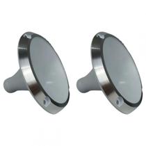 Kit 2 Corneta Cone Curto Rosca Bocal Alumínio Branca 14-25 Som