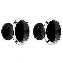 Kit 2 Corneta Cone Curto Rosca Bocal Alumínio Preta 14-50 Som
