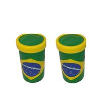 Kit 2 Corneta Pequena Brasil Verde E Amarela 7Cm