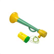 Kit 2 Corneta Vuvuzela de Plástico 30cm + Mini Corneta Brasil Copa do Mundo