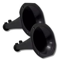 Kit 2 Cornetas Plásticas Longa LC14-25 - Preta