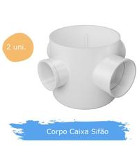 Kit 2 Corpos De Caixa Sifonada Redução 100x100x20 Fortlev