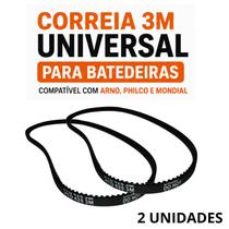 Kit 2 Correias Dentadas 3M Universal Batedeira Arno Mondial Philco Kit 2 Correias Dentadas 3M Universal Batedeira Arno Mondial Philco